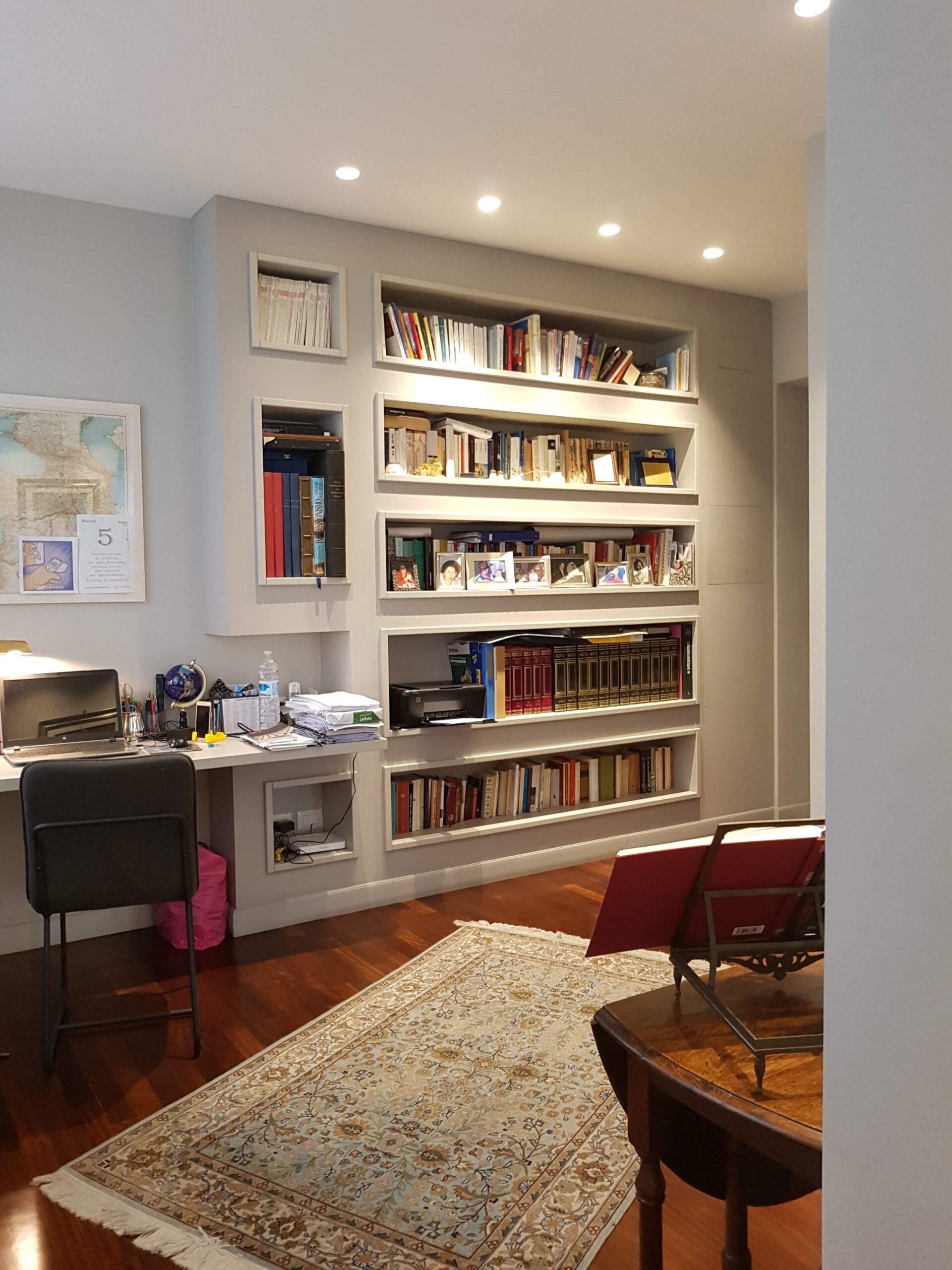 living room + bookcase